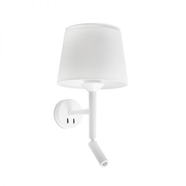 Faro Barcelona, SAVOY White/white sieninis šviestuvas with reader E27 20302-92