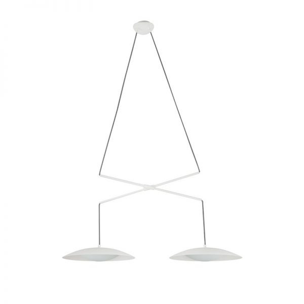 Pakabinami šviestuvai, SLIM LED White double extensible pendant lamp LED 40W 3000K 24504