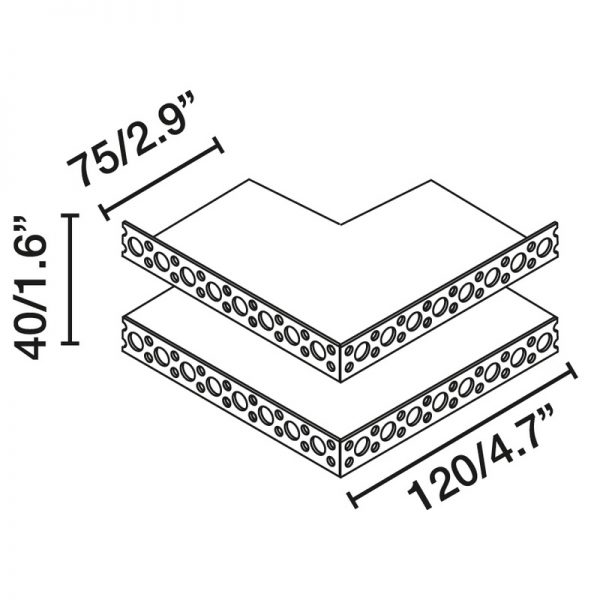 Magnetinių apšvietimo sistemų priedai 24/48VDC, NESO Accessory outer corner recessed