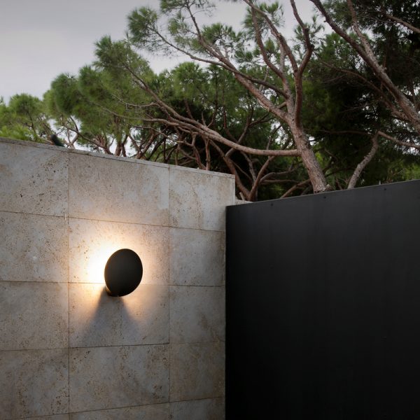 Faro Barcelona, LOTUS LED 18W 3000K Tamsiai pilkos spalvos sieninis lauko šviestuvas 71223 IP65