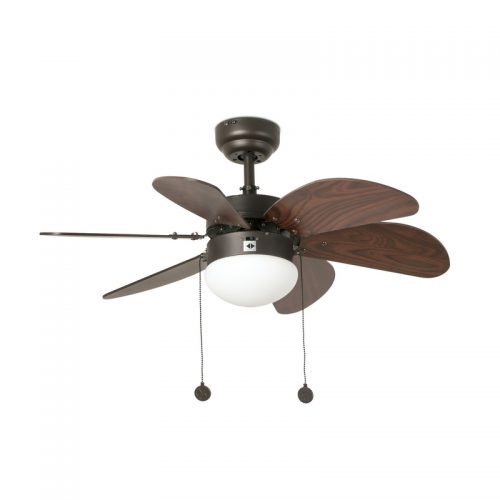 Lubiniai ventiliatoriai, PALAO Rudas lubinis ventiliatorius Ø82CM 6 AŠMENŲ 1XE14 IP20 33185