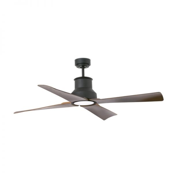 Lubiniai ventiliatoriai, WINCHE LED 19W 3000K Rudas lubinis ventiliatorius su DC varikliu SMART Ø130 DC 4 AŠMENŲ IP44 33481WP-7