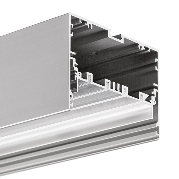 LED profiliai KLUS, MOD-100 pakabinamas/paviršinis anoduotas led profilis, 98mm pločio 18049