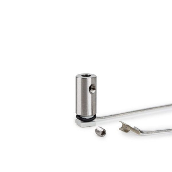 Laikikliai Strypai Troseliai, FI-8-PRET-ZMZ Sidabrinis nerūdijančio plieno adaptorius led profilio pakabinimui 42348