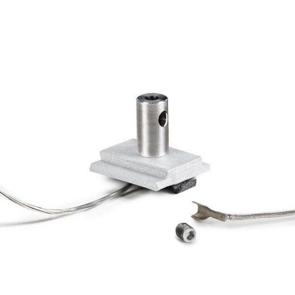 Laikikliai Strypai Troseliai, OS22-PRET-Z baltas viengubas adaptorius led profilio pakabinimui C28186L10