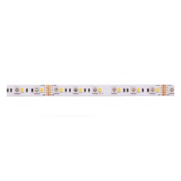 RGB/RGB+W/RGBW+W LED juostos, 12 W/m LED juosta RGB+W 4000K LUXSONN, DC24, IP67, 60 LED/m. Kerpama kas 10cm