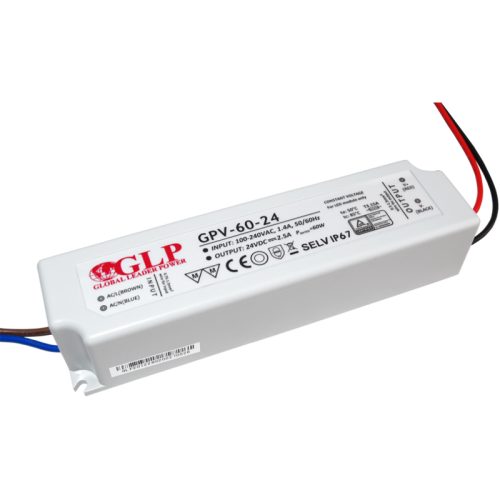 Maitinimo šaltiniai 24/48 VDC, Impulsinis maitinimo šaltinis LED 24V 60W  2.5A IP67