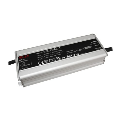 Maitinimo šaltiniai 24/48 VDC, PRO Impulsinis maitinimo šaltinis LED 24V 240W 0~10.00A IP67