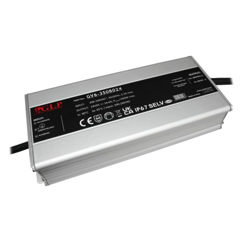 Maitinimo šaltiniai 24/48 VDC, PRO Impulsinis maitinimo šaltinis LED 24V 350W 0~9.80A IP67