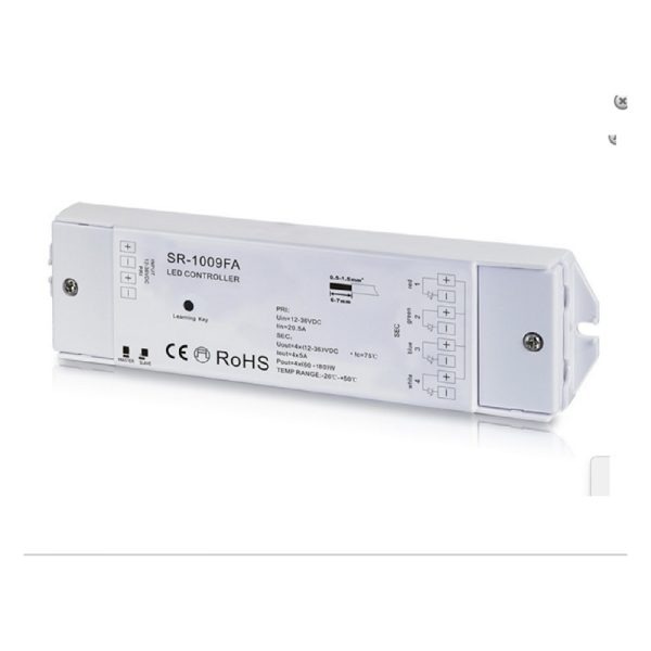Valdymo sistemos RF serijos, LED juostų daugiafunkcinio valdymo sistemos imtuvas 12-36V 4x5A Perfect-RF serija, Sunricher