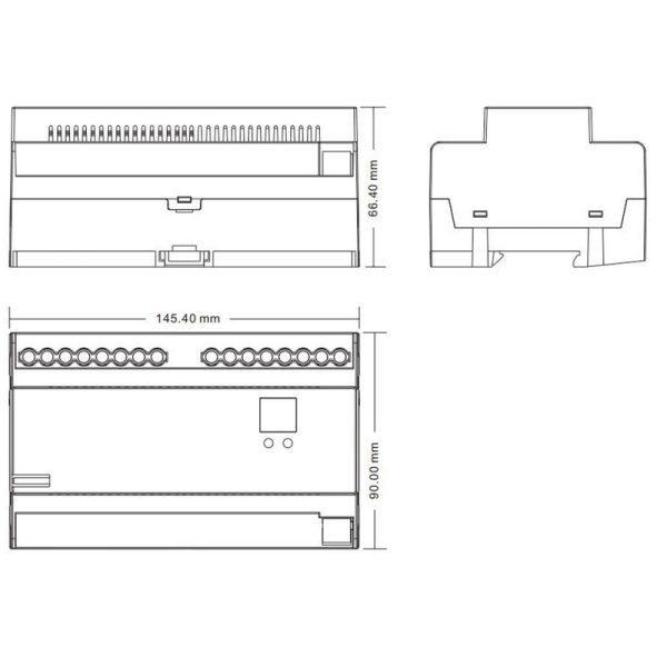 Sunricher, DALI sistemos valdiklis TRIAC 4x400W, 4 kanalų, DIN, TRIAC 100-240V, Sunricher