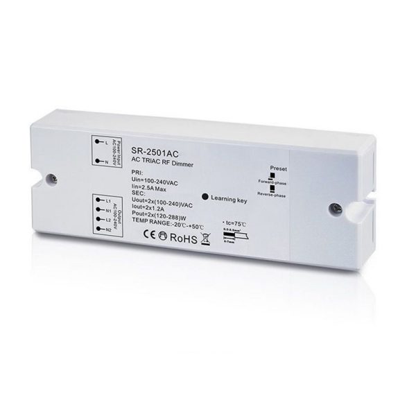 Valdymo sistemos RF serijos, Apšvietimo sistemos valdymo imtuvas 230V TRIAC, Easy-RF serija, Sunricher