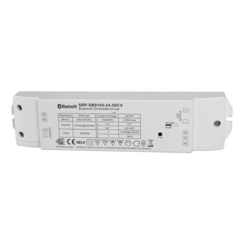 Maitinimo šaltiniai 24/48 VDC, LED maitinimo šaltinis 12/24Vdc, 50W, su SR-BUS valdikliu, Sunricher