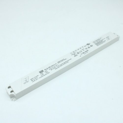 Maitinimo šaltiniai 24/48 VDC, Impulsinis maitinimo šaltinis LED 24V 3.3A, 16.8x30x320mm, Mean Well