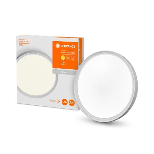 Paviršinės led panelės, Paviršinis šviestuvas ORBIS 32W Ceiling Plate white 500Ø mm3000K IP20 CRI>80 su Judesio davikliu