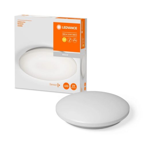 Paviršinės led panelės, Paviršinis šviestuvas ORBIS IP44 400mm 21W 120° Sensor - 3600lm IP44 400Ø mm su Judesio davikliu