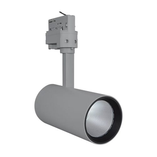 Šviestuvai bėginėms sistemoms 1F/3F 230V, Šviestuvas bėginėms sistemoms 3F Tracklight Spot grey 24° 1750lm - 4200lm CRI90 IP20 Pilkos spalvos