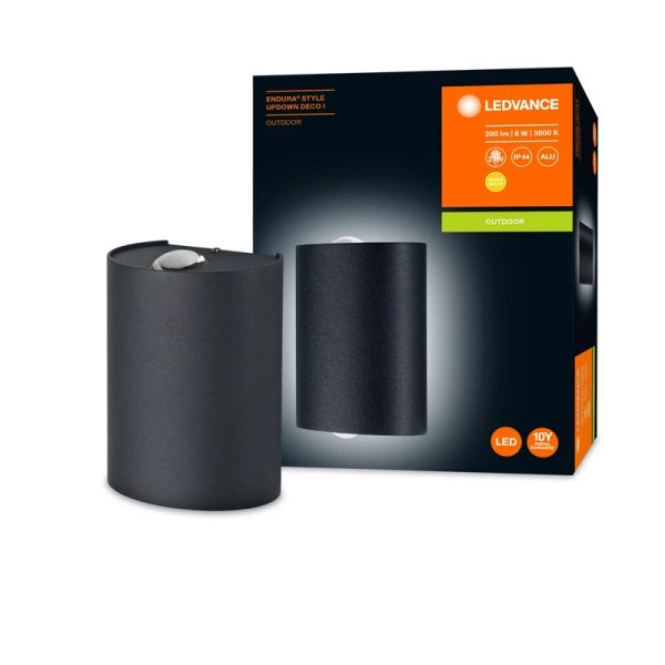 Sieniniai lauko šviestuvai, Sieninis šviestuvas Tamsiai žalias ENDURA STYLE UpDown Deco I6W 55° IP44
