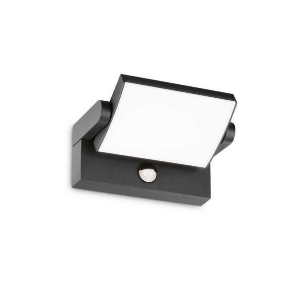 Ideal lux, Sieninis lauko šviestuvas Swipe LED 21W 3000K 307176 IP54 su Judesio davikliu