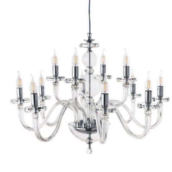 Ciciriellogroup, Pakabinamas lubinis šviestuvas Brianna 9 Light Chandelier FE-BRIANNA9-PN E14 IP20 BACH LP.BACH/8CP-ORO E14 IP20 BACH LP.BACH/8CP-ORO E14x9 IP20