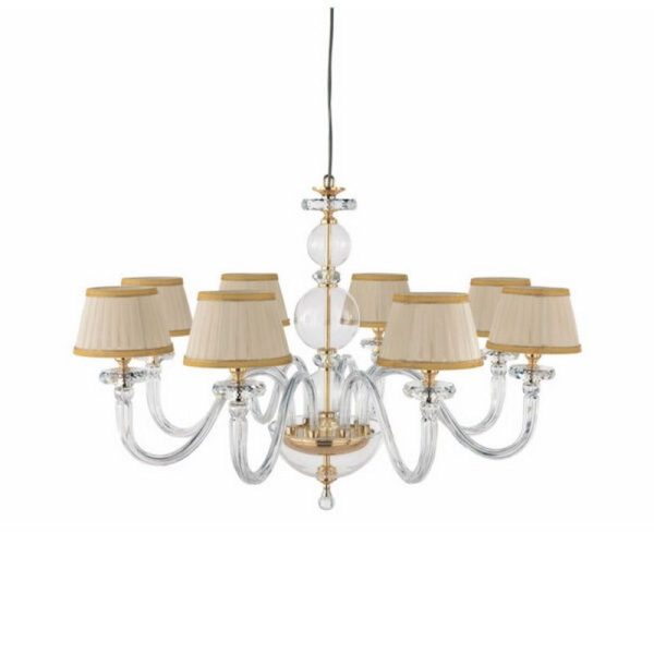 Ciciriellogroup, Pakabinamas lubinis šviestuvas Brianna 9 Light Chandelier FE-BRIANNA9-PN E14 IP20 BACH LP.BACH/8CP-ORO E14 IP20 BACH LP.BACH/8CP-ORO E14x9 IP20