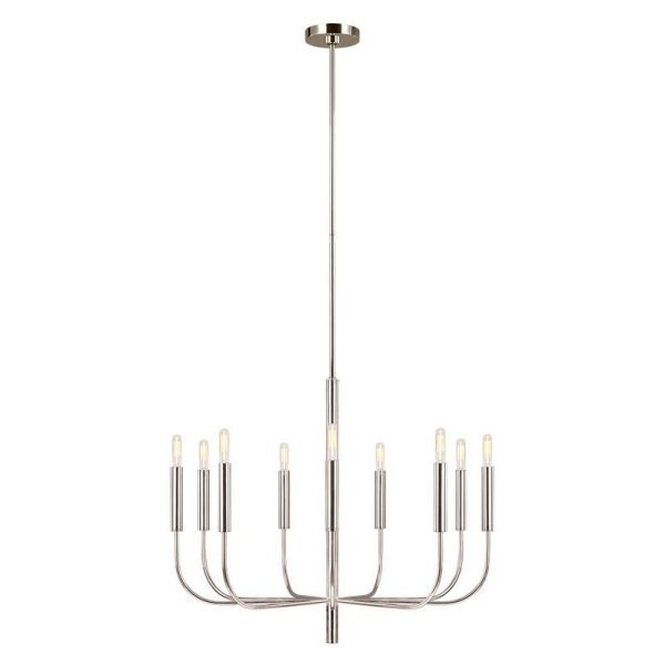 Elsteadlighting, Pakabinamas lubinis šviestuvas Brianna 9 Light Chandelier FE-BRIANNA9-PN E14 IP20
