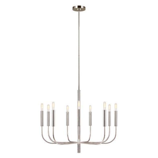 Elsteadlighting, Pakabinamas lubinis šviestuvas Brianna 9 Light Chandelier FE-BRIANNA9-PN E14 IP20