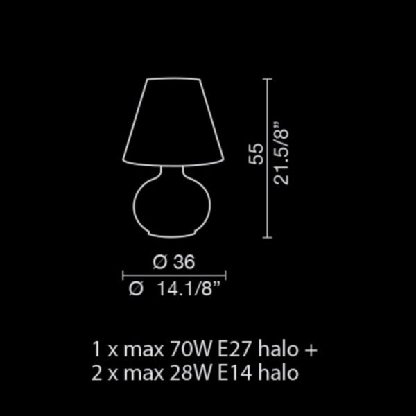 LIGHT4, Stalinis šviestuvas Candy E27/E14 IP20
