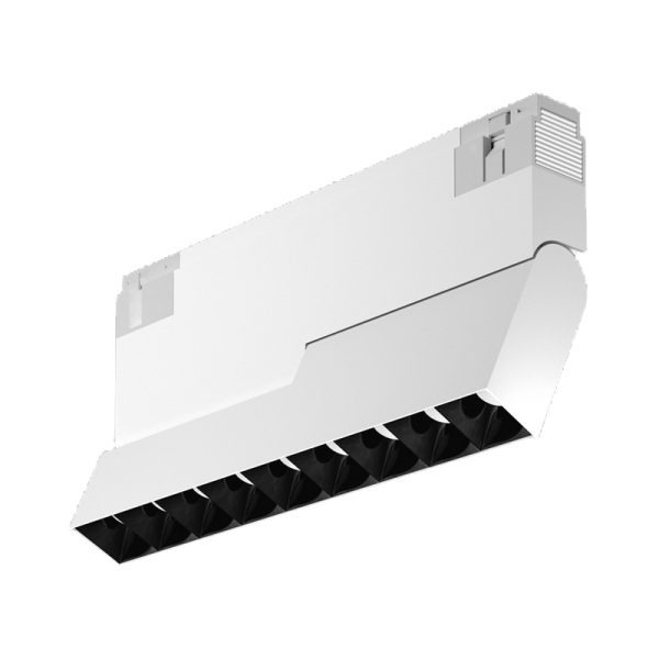 Šviestuvai bėginėms sistemoms CLICK 48V, INSIGHT DARK LIGHT FLEXX 12W LED/830, 48VDC 350MA, 205MM RAL9005 Black