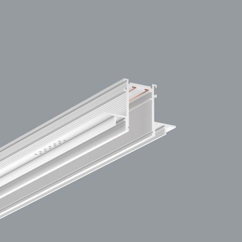 Profiliai bėginėms sistemoms CLICK 48V, INSIGHT profile 48V/DC įleidžiamas priglaistomas profilis, RAL9016 Baltos spalvos 36.0003