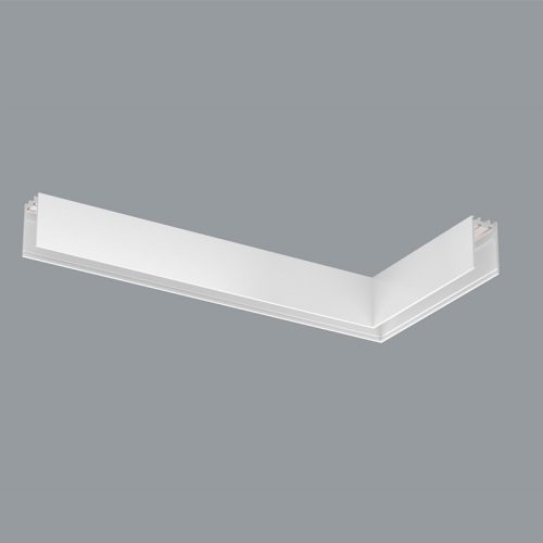 Bėginio apšvietimo sistemų priedai CLICK 48V, INSIGHT CORNER Surface-mounted L-Connector, wall/ceiling, right/left 48V/DC, RAL9016 White