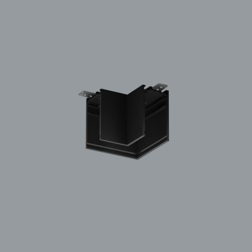 Bėginio apšvietimo sistemų priedai CLICK 48V, INSIGHT CORNER L-shaped connector, surface mounted, RAL9005 black