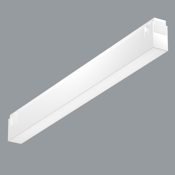 Šviestuvai bėginėms sistemoms CLICK 48V, INSIGHT PLX 12W LED/830, 48VDC 350MA, 407MM, RAL9016