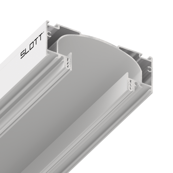 KRAAB SYSTEMS, Paslėpto apšvietimo profilis įtempiamoms luboms SLOTT 2.0 2m ilgio Juodos arba baltos spalvos 1.9 Kraab systems