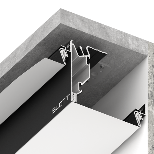 Šešėlinė siūlė Kraab systems, Pakopiniu lubų sistemų profiliai įtempiamoms luboms 1.9 Kraab systems 2m ilgio