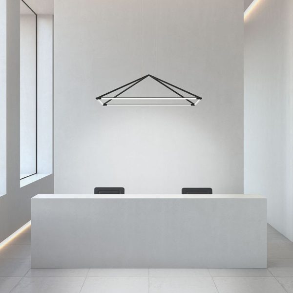Pakabinami šviestuvai, Pakabinamas šviestuvas Tubs 900 mm LED 41 LED šiltai balta 3000K ON-OFF juoda 1791lm