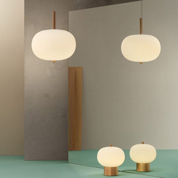 Pakabinami šviestuvai, Pakabinamas šviestuvas Ilargi Ø320 LED 18.9 LED warm-white 2700K 1-10V Light wood 1054lm