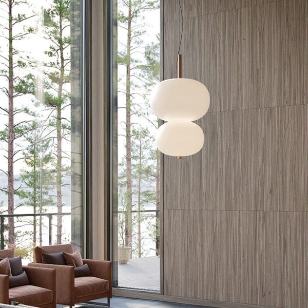 Pakabinami šviestuvai, Pakabinamas šviestuvas Ilargi Doble Lamp LED 40.6 LED warm-white 2700K 1-10V Light wood 1833lm