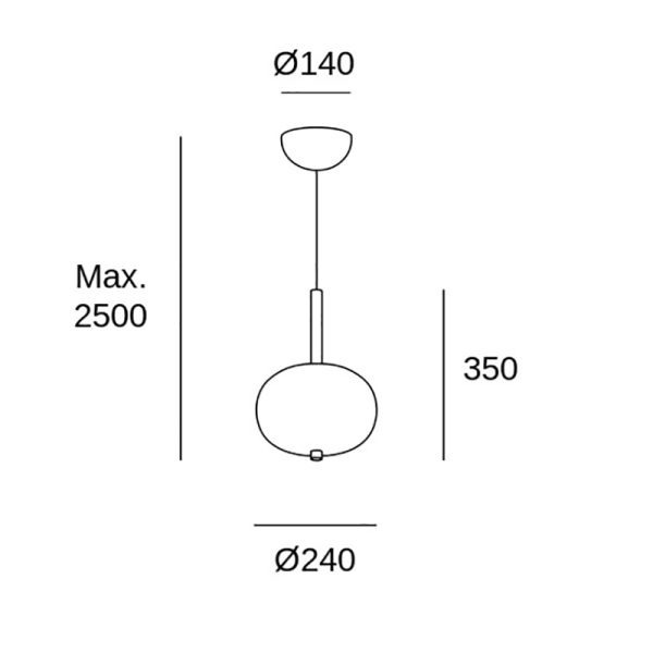 Pakabinami šviestuvai, Pakabinamas šviestuvas Ilargi Ø230 LED 11.8 LED warm-white 2700K PHASE CUT Light wood 641lm