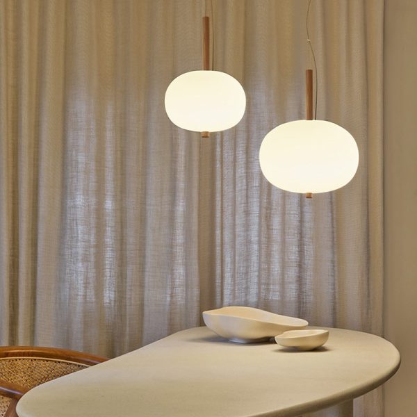 Pakabinami šviestuvai, Pakabinamas šviestuvas Ilargi Ø320 LED 18.9 LED warm-white 2700K DALI Light wood 1054lm