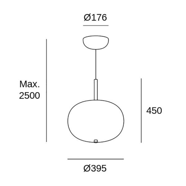 Pakabinami šviestuvai, Pakabinamas šviestuvas Ilargi Ø395 LED 25.5 LED warm-white 2700K DALI Light wood 1507lm