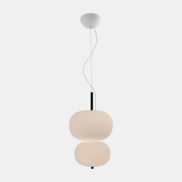 Pakabinami šviestuvai, Pakabinamas šviestuvas Ilargi Doble Lamp LED 40.6 LED warm-white 2700K PHASE CUT Madera Oscura 1833lm