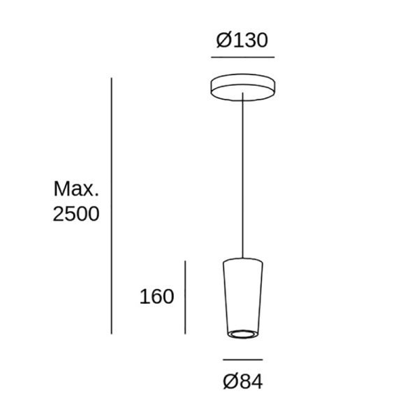 Pakabinami šviestuvai, Pakabinamas šviestuvas Catenaria Surface LED 8.8 LED warm-white 3000K ON-OFF Chrome 580lm