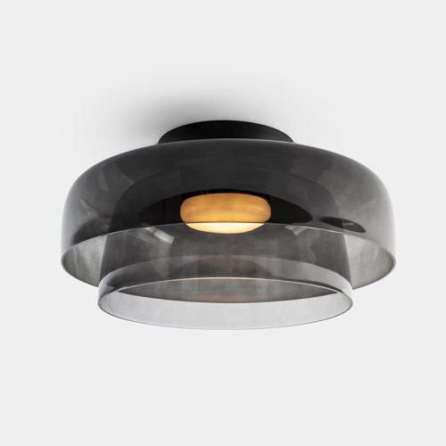 Paviršiniai lubų šviestuvai, Lubinis šviestuvas Levels Ceiling 2 Bodies Ø420mm + Ø320mm LED 28 SW 2700-3000-4000K PHASE CUT Black 1850lm