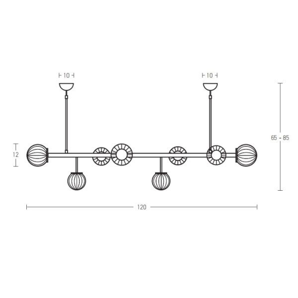 Zambelis Lighting, Pakabinamas lubinis šviestuvas 18132 G9 max. 40W IP20