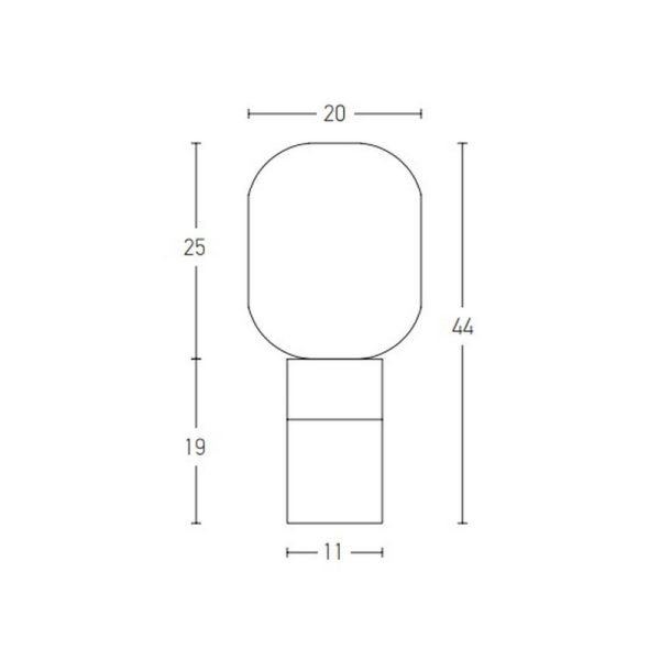 Zambelis Lighting, Stalinis šviestuvas 20253 E27 max. 25W IP20