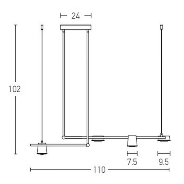 Zambelis Lighting, Pakabinamas lubinis šviestuvas 2035 28W LED IP20