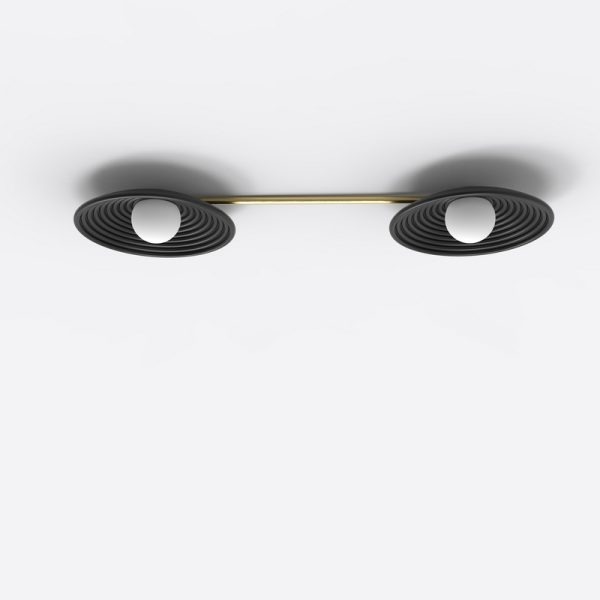 ROBIN lamps, Sieninis šviestuvas Randa ceiling duo Juodai matinis ROBIN 4491 Robin
