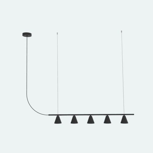 ROBIN lamps, Pakabinamas šviestuvas Rimini chandelier inear 27K Juodas arba baltas ROBIN