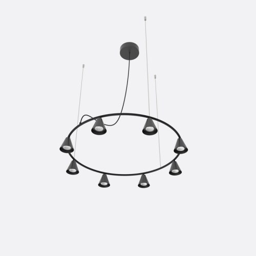 ROBIN lamps, Pakabinamas šviestuvas Rimini chandelier circular fixed Juodai matinis ROBIN 2992 Robin